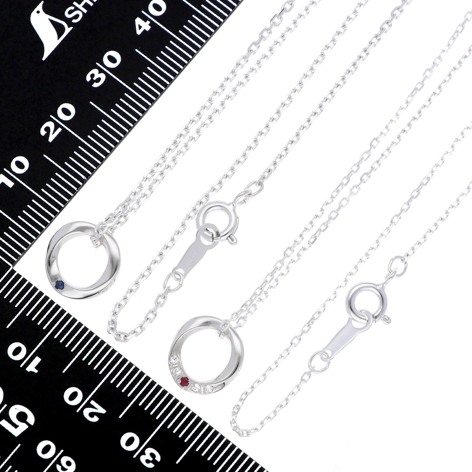 シルバーペアネックレス