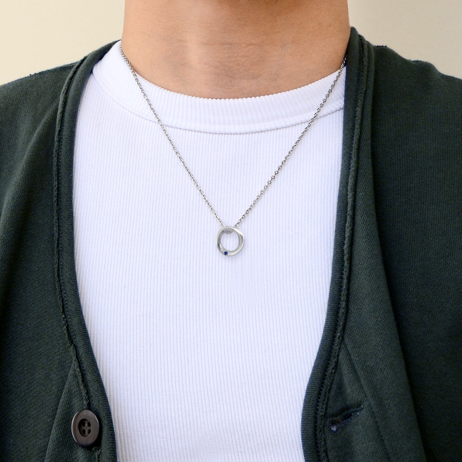 シルバーペアネックレス