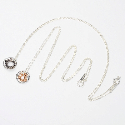 シルバーペアネックレス