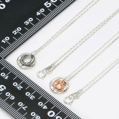 シルバーペアネックレス