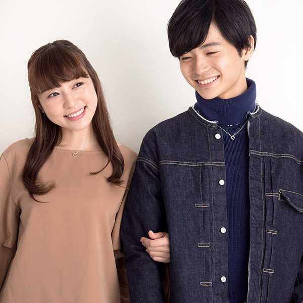 シルバーペアネックレス