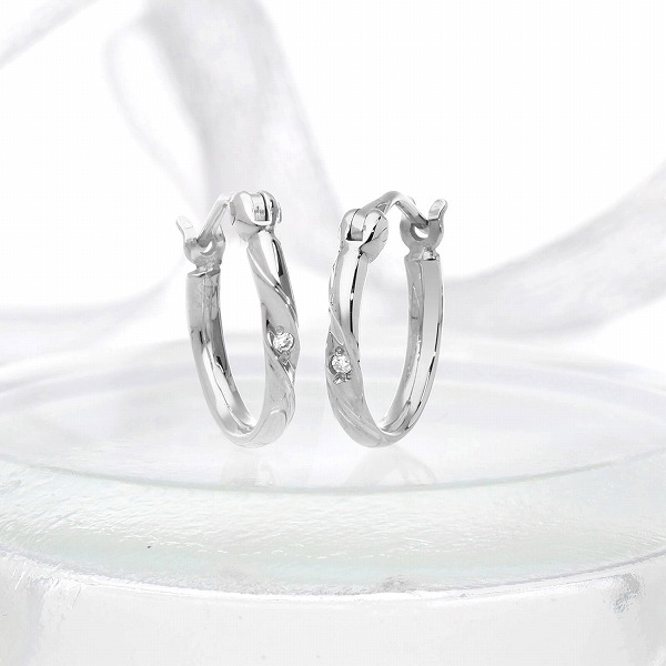 シルバーペアピアス