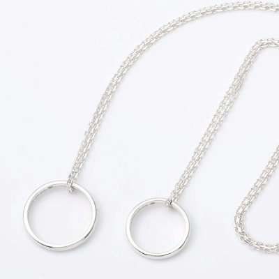 シルバーペアネックレス