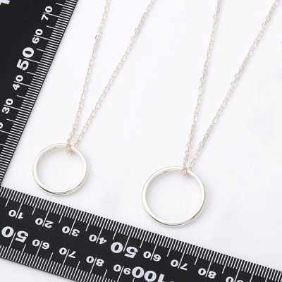 シルバーペアネックレス