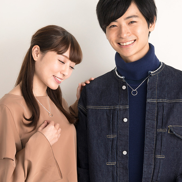 シルバーペアネックレス