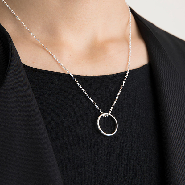 シルバーペアネックレス