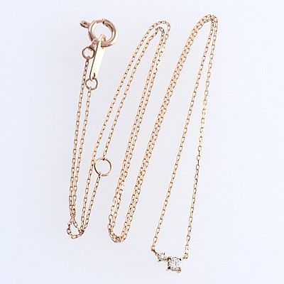 ピンクゴールドネックレス