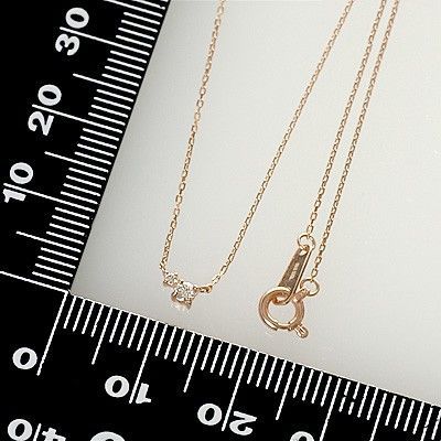 ピンクゴールドネックレス