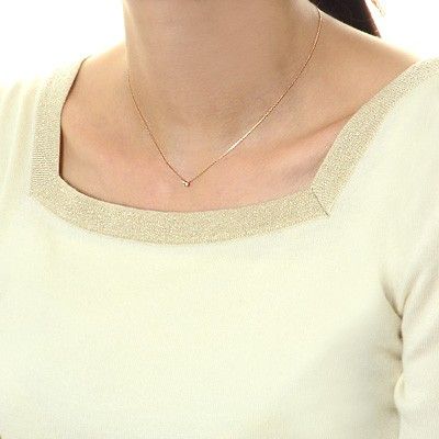 ピンクゴールドネックレス