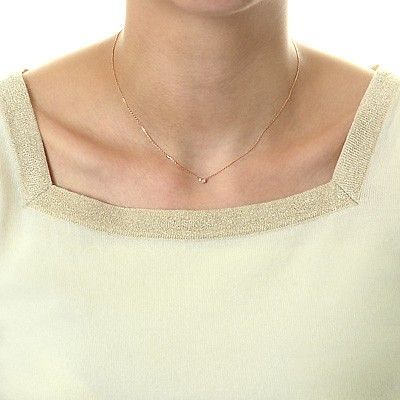 ピンクゴールドネックレス