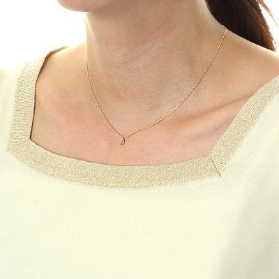 ピンクゴールドネックレス