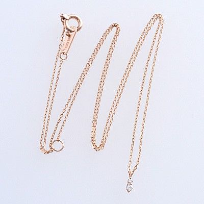 ピンクゴールドネックレス