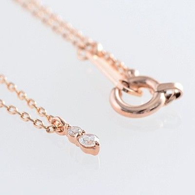 ピンクゴールドネックレス