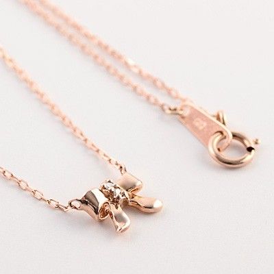 ピンクゴールドネックレス