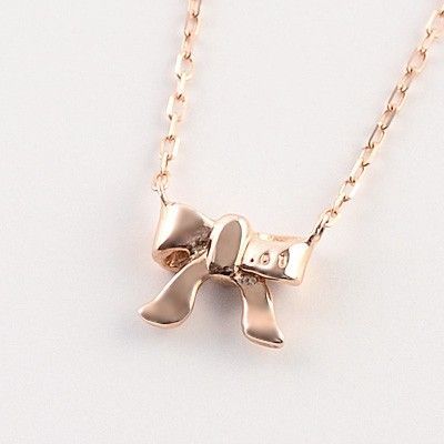 ピンクゴールドネックレス