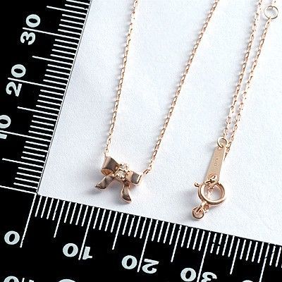 ピンクゴールドネックレス