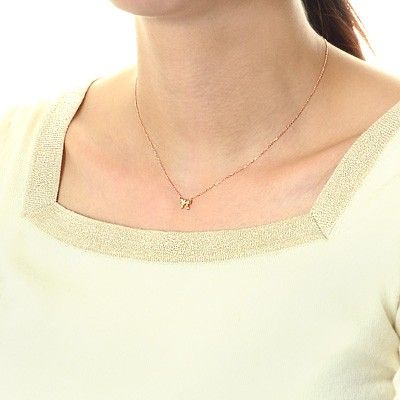 ピンクゴールドネックレス