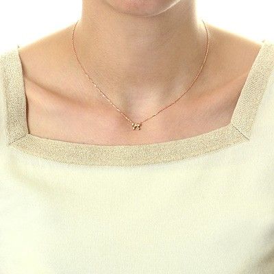 ピンクゴールドネックレス