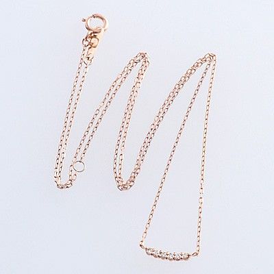 ピンクゴールドネックレス