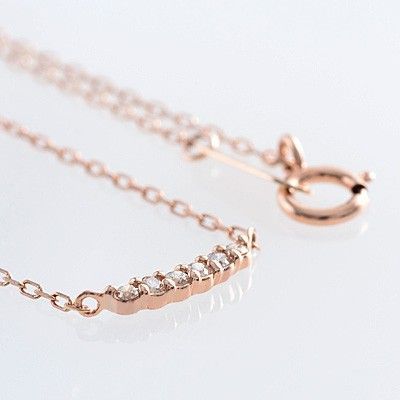 ピンクゴールドネックレス