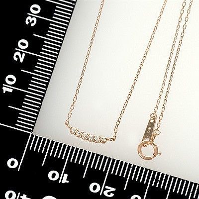 ピンクゴールドネックレス