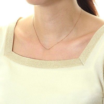 ピンクゴールドネックレス