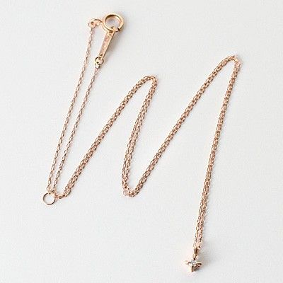 ピンクゴールドネックレス