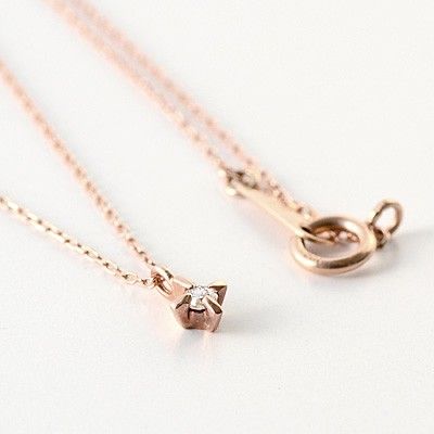 ピンクゴールドネックレス