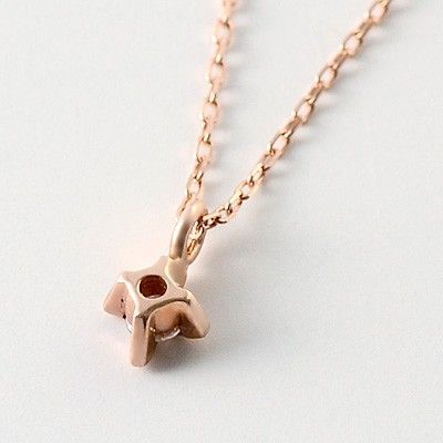 ピンクゴールドネックレス