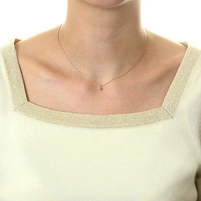 ピンクゴールドネックレス