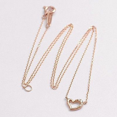 ピンクゴールドネックレス