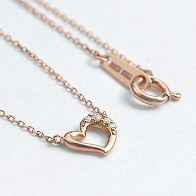 ピンクゴールドネックレス