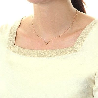 ピンクゴールドネックレス