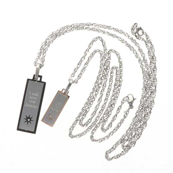 ステンレスペアネックレス