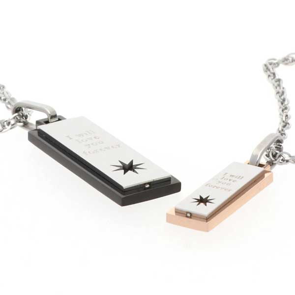 ステンレスペアネックレス