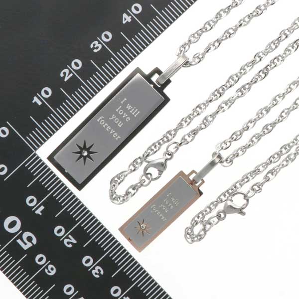 ステンレスペアネックレス