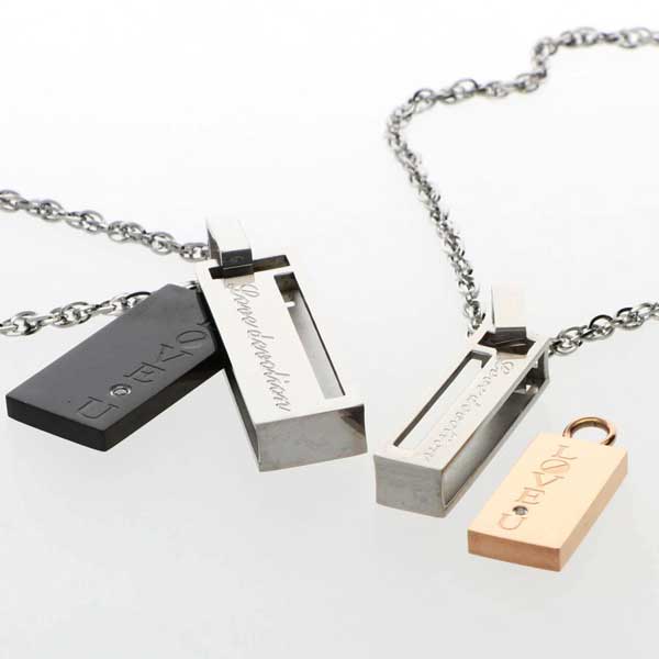ステンレスペアネックレス