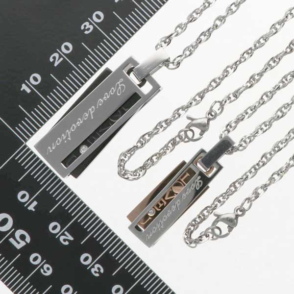ステンレスペアネックレス