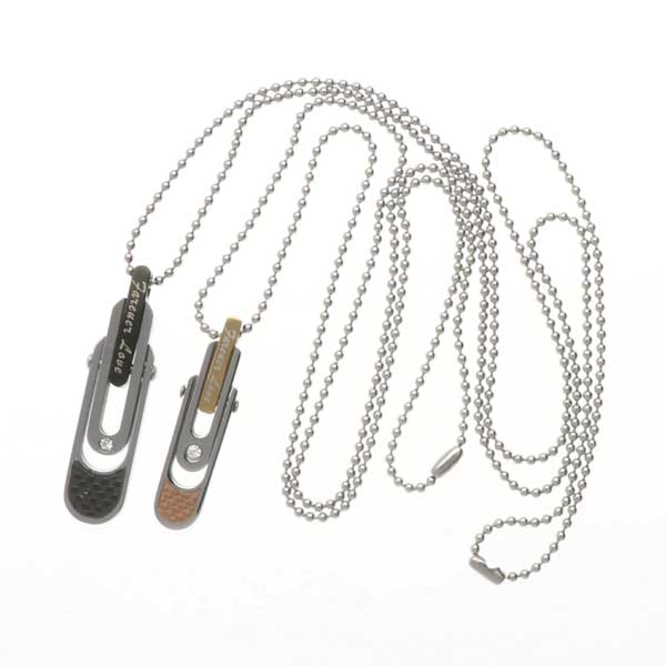 ステンレスペアネックレス