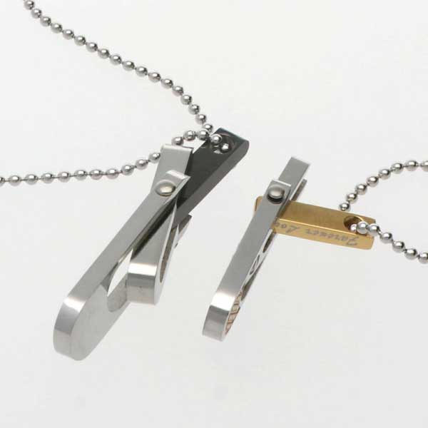 ステンレスペアネックレス