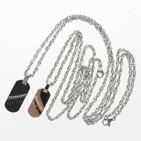 ステンレスペアネックレス