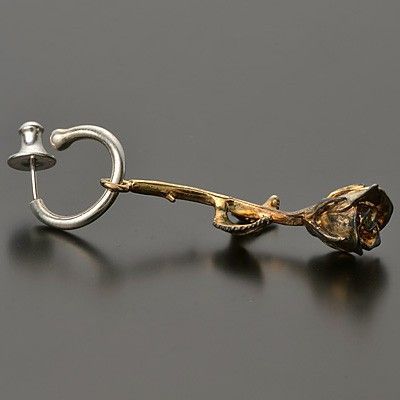 シルバーフープピアス(片耳用)