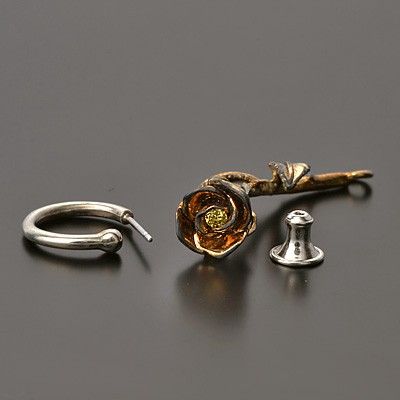 シルバーフープピアス(片耳用)