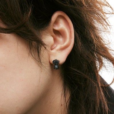 シルバーフープピアス(片耳用)