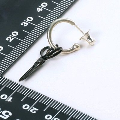 シルバーフープピアス(片耳用)