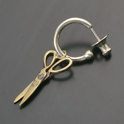 シルバーフープピアス(片耳用)