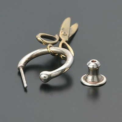 シルバーフープピアス(片耳用)