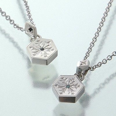 シルバーペアネックレス