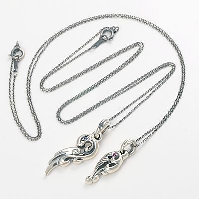 シルバーペアネックレス
