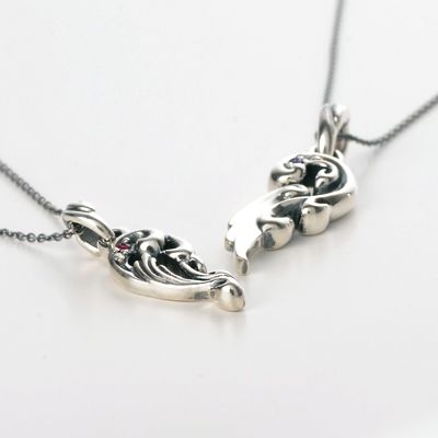 シルバーペアネックレス